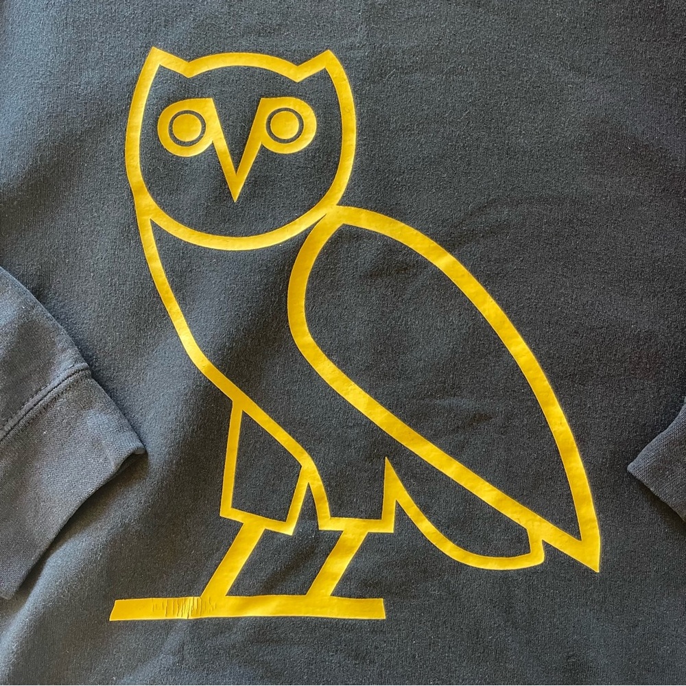 Ovo Owl Logo Gold Crewneck Sweatshirt Women Size Small - Picture 2 of 4